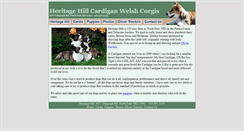 Desktop Screenshot of heritagehillcardicorgi.com