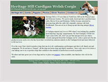 Tablet Screenshot of heritagehillcardicorgi.com